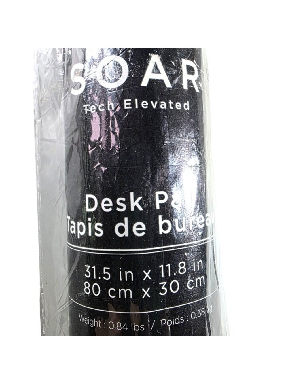 Elevated Desk Pad Soar Tech Black White Polka Dots Office career professional